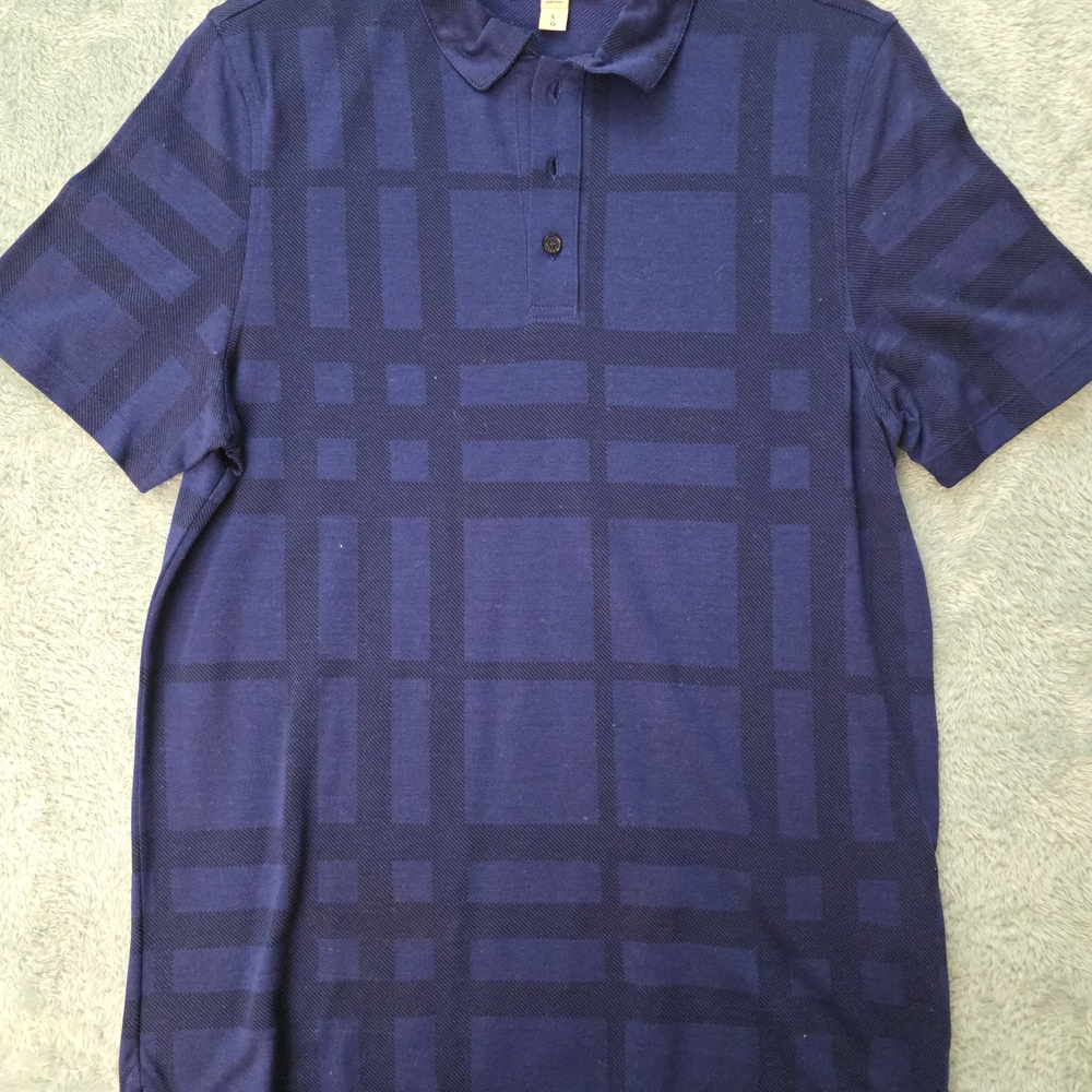 Burberry London Concord Checkered Polo Shirt sz L